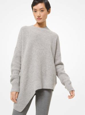 michael kors asymmetric hem zip side sweater|Cashmere Asymmetric Tie.